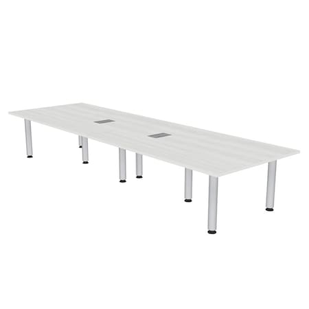 Skutchi Designs 45 in W, 120 in L, 29 in H, Engineered Wood Top, White H-REC-48119PT-WC-EL